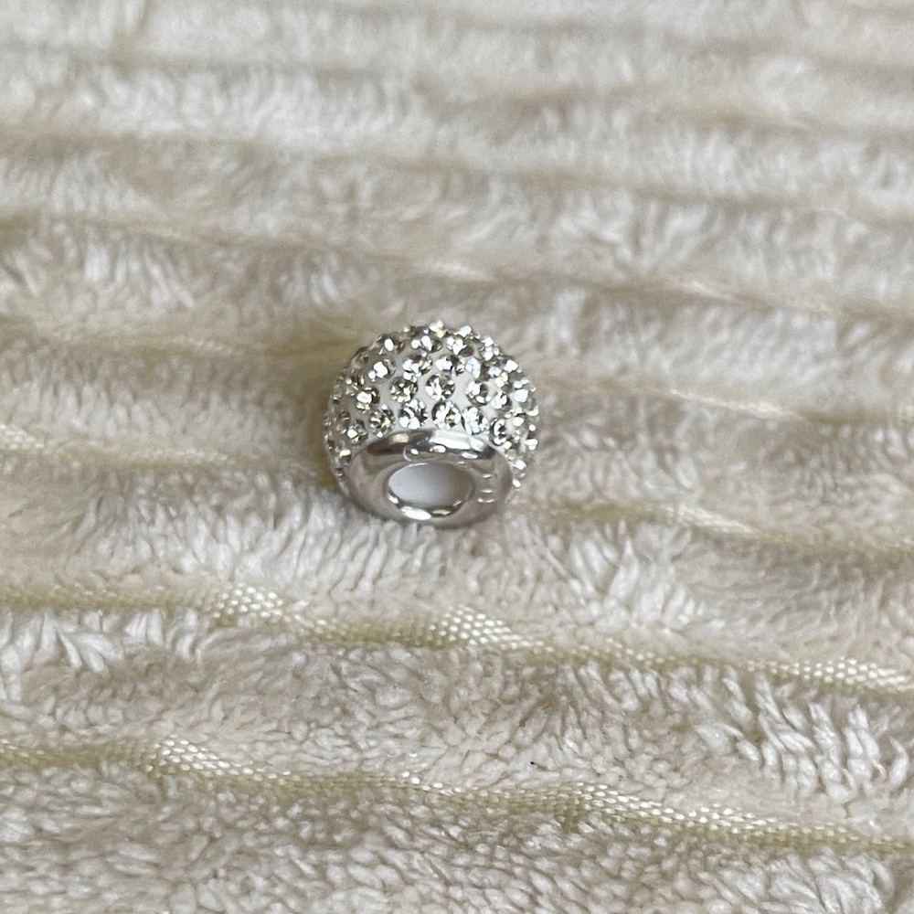 CZ and Sterling Silver Charm (Non-Pandora Brand) for Bracelet.